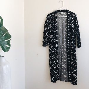 Longline Printed Cardigan